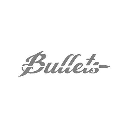 Bullets Araba Sticker 17x17 Cm Gri