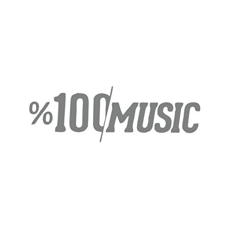 %100 Music Araba Sticker 17x17 Cm Gri