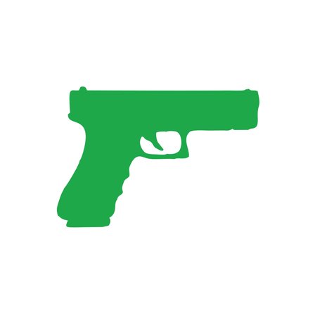 Glock Araba Sticker 17x17 Cm Yeşil