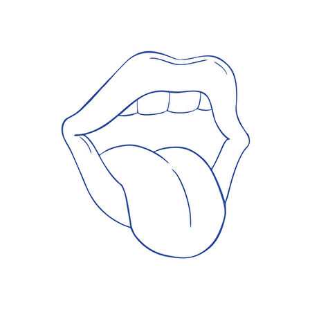 Dil Araba Sticker 17x17 Cm Mavi