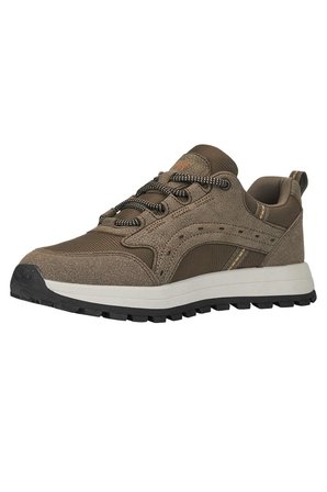Erkek Kahverengi Spor Ayakkabı Rahat Yumuşak Taban Kaymaz Günlük Bağcıklı Sneaker RYT