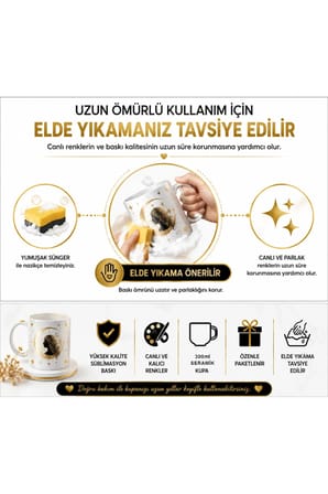 Rüya Kapanı Serisi | Rüya Kapanı & Baykuş Dekoratif Seramik Kupa | Bohem & Spiritüel Tasarım | 300 ML