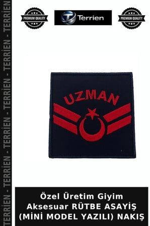 Özel Üretim Giyim Aksesuar RÜTBE ASAYİŞ (MİNİ MODEL YAZILI) NAKIŞ