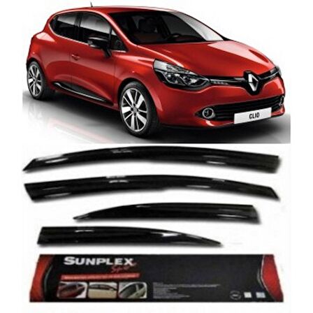 SUNPLEX Renault Clio 4 2013+ Spor Cam Rüzgarlığı 4 Parça