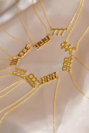 Gold 333 Melek Sayısı Gümüş Destek Kolyesi