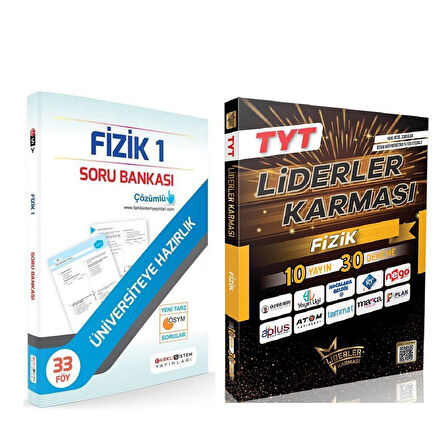 Farklı Sistem TYT Fizik Soru Bankası ve Liderler Deneme Seti 2 Kitap