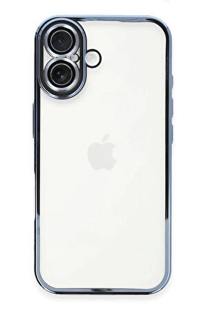 Iphone 16 Plus Uyumlu Kenarları Renkli Şeffaf Dayanıklı Kılıf