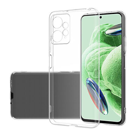 Xiaomi Redmi Note 12 4G Kılıf Şeffaf İnce Esnek Silikon Kılıf Zipax-Süper