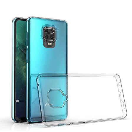 Xiaomi Redmi Note 9S Kılıf Şeffaf İnce Esnek Silikon Kılıf Zipax-Süper