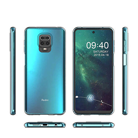 Xiaomi Redmi Note 9S Kılıf Şeffaf İnce Esnek Silikon Kılıf Zipax-Süper