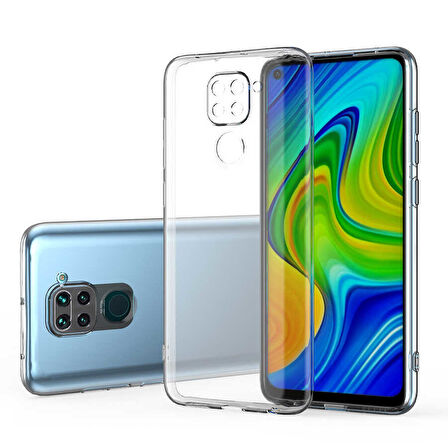 Xiaomi Redmi Note 9 Kılıf Şeffaf İnce Esnek Silikon Kılıf Zipax-Süper