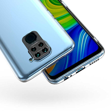 Xiaomi Redmi Note 9 Kılıf Şeffaf İnce Esnek Silikon Kılıf Zipax-Süper