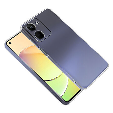 Oppo Realme 10 4G Kılıf Şeffaf İnce Esnek Silikon Kılıf Zipax-Süper