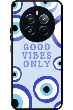 Realme 12 Uyumlu Motivasyonlu Nazar Boncuğu Tasarımlı Parlak Silikon Kılıf