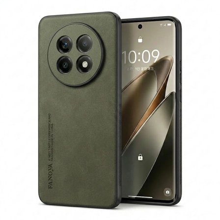 Oppo Realme 13 Pro Uyumlu Kılıf Deri Görünümlü Şık Tasarım Hlt-Hide