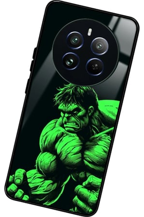 Realme 12 Uyumlu Hulk Tasarımlı Parlak Silikon Kılıf