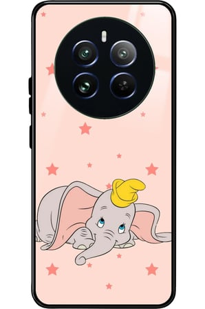 Realme 12 Uyumlu Fil Tasarımlı Parlak Silikon Kılıf