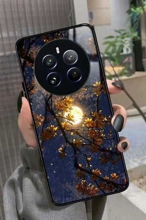 Realme 12 Uyumlu Van Gogh Ağaç Tablosu Tasarımlı Parlak Silikon Kılıf