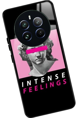 Realme 12 Uyumlu Intense Feelıngs Tasarımlı Parlak Silikon Kılıf
