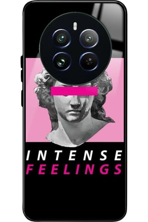 Realme 12 Uyumlu Intense Feelıngs Tasarımlı Parlak Silikon Kılıf