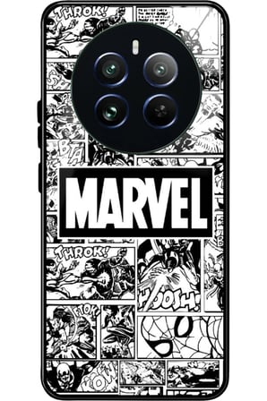 Realme 12 Uyumlu Marvel Tasarımlı Parlak Silikon Kılıf