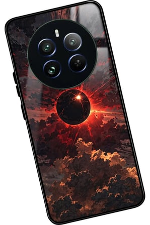 Realme 12 Uyumlu Soyut Sanat Tasarımlı Parlak Silikon Kılıf