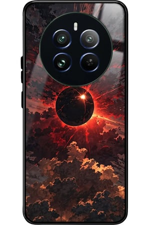 Realme 12 Uyumlu Soyut Sanat Tasarımlı Parlak Silikon Kılıf