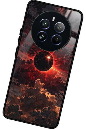 Realme 12 Uyumlu Soyut Sanat Tasarımlı Parlak Silikon Kılıf