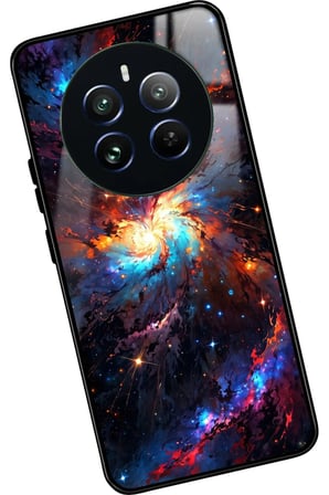 Realme 12 Uyumlu Soyut Sanat Tasarımlı Parlak Silikon Kılıf