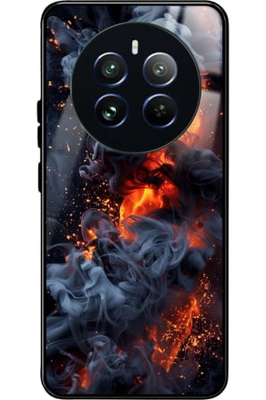 Realme 12 Uyumlu Soyut Sanat Tasarımlı Parlak Silikon Kılıf