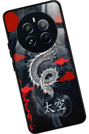 Realme 12 Uyumlu Dragon Tasarımlı Parlak Silikon Kılıf