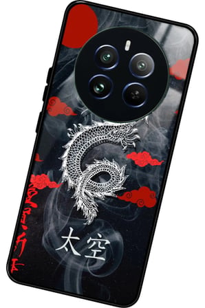Realme 12 Uyumlu Dragon Tasarımlı Parlak Silikon Kılıf