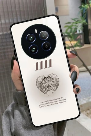 Realme 12 Uyumlu 1111 Yazılı Parlak Silikon Kılıf