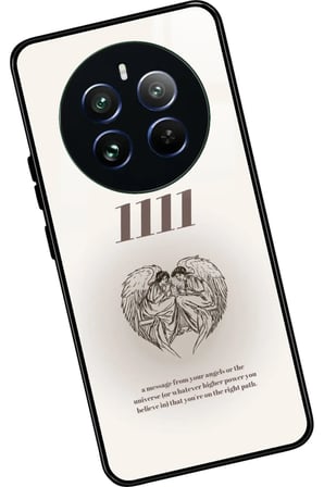 Realme 12 Uyumlu 1111 Yazılı Parlak Silikon Kılıf