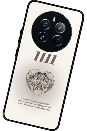 Realme 12 Uyumlu 1111 Yazılı Parlak Silikon Kılıf