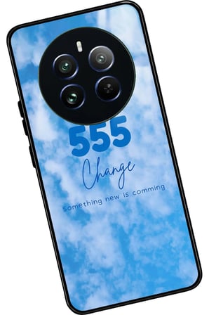 Realme 12 Uyumlu 555 Yazılı Parlak Silikon Kılıf