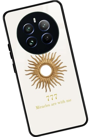 Realme 12 Uyumlu 777 Yazılı Parlak Silikon Kılıf