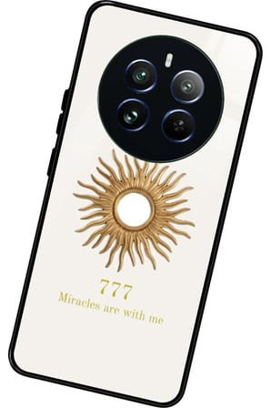 Realme 12 Uyumlu 777 Yazılı Parlak Silikon Kılıf