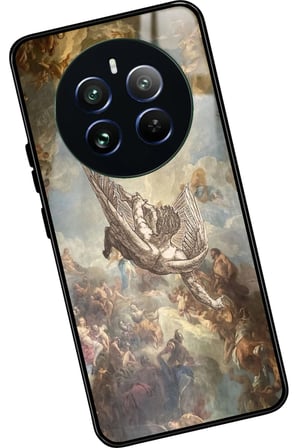 Realme 12 Uyumlu Melek Tasarımlı Parlak Silikon Kılıf