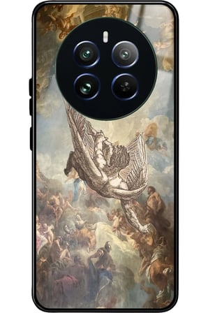 Realme 12 Uyumlu Melek Tasarımlı Parlak Silikon Kılıf