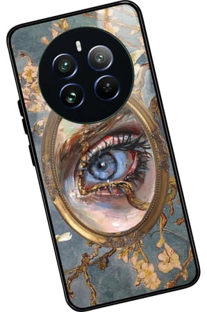 Realme 12 Uyumlu Tablo Tasarımlı Parlak Silikon Kılıf