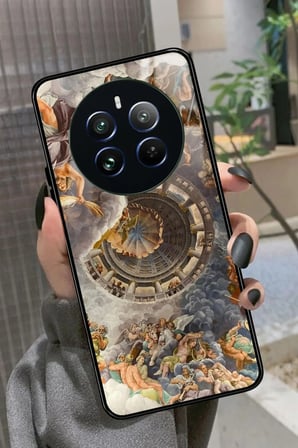 Realme 12 Uyumlu Rönesans Tasarımlı Parlak Silikon Kılıf