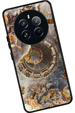 Realme 12 Uyumlu Rönesans Tasarımlı Parlak Silikon Kılıf