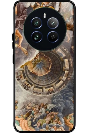 Realme 12 Uyumlu Rönesans Tasarımlı Parlak Silikon Kılıf