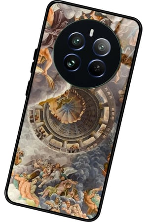 Realme 12 Uyumlu Rönesans Tasarımlı Parlak Silikon Kılıf