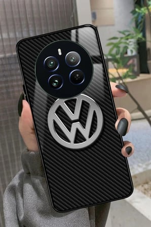 Realme 12 Uyumlu Araba Logosu Tasarımlı Parlak Silikon Kılıf