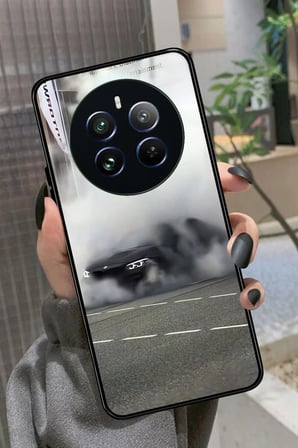 Realme 12 Uyumlu Araba Tasarımlı Parlak Silikon Kılıf