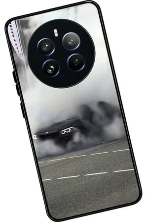 Realme 12 Uyumlu Araba Tasarımlı Parlak Silikon Kılıf