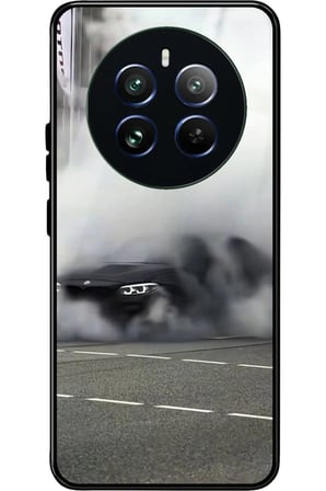 Realme 12 Uyumlu Araba Tasarımlı Parlak Silikon Kılıf