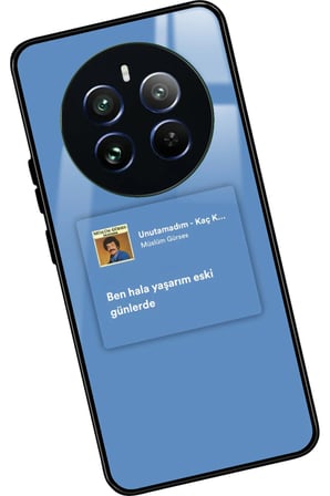 Realme 12 Uyumlu Müslüm Gürses Şarkı Sözü Tasarımlı Parlak Silikon Kılıf